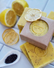 Lemon Poppy Soap, Cold Processed Soap, Handcrafted